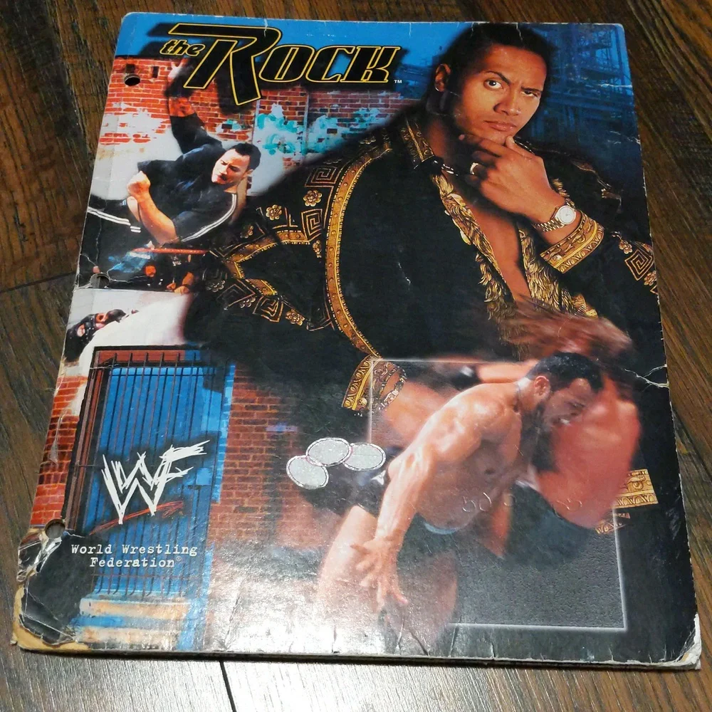 Vintage WWF The Rock school folder